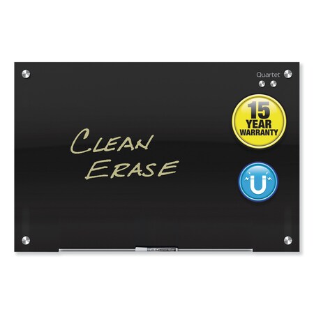 Quartet Infinity Black Glass Magnetic Marker Board, 96 x 48 G9648B